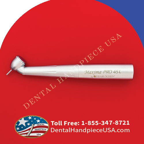 *NEW* Henry Schein Maxima PRO 45L Fiber Optic 45° High Speed Handpiece